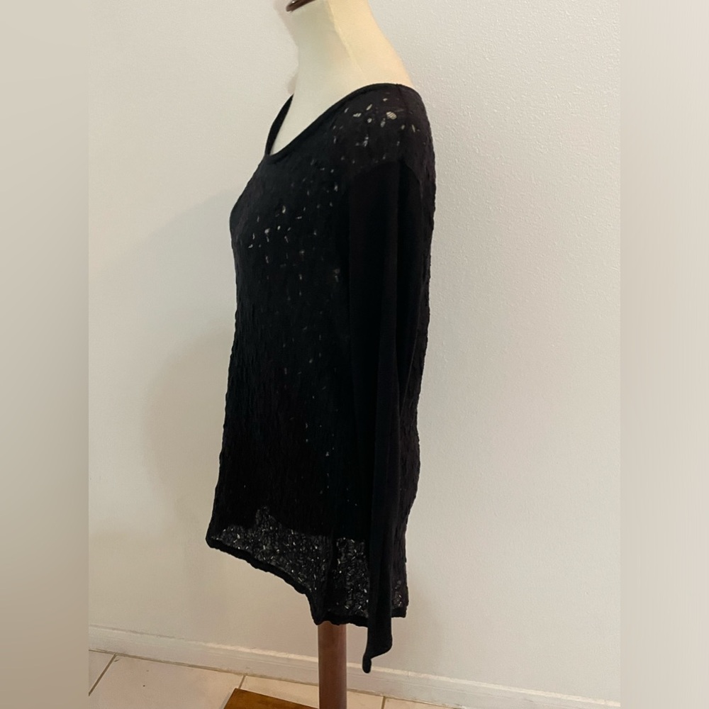 Vera Wang Lace Top Size XL‎ Black - Picture 3 of 9